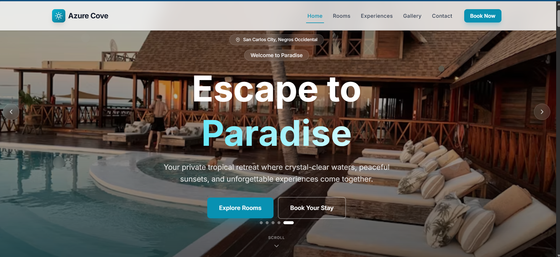 Beach Resort Website